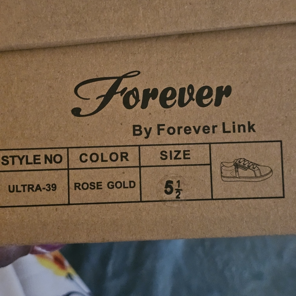 Forever Link Gold Glitter Sneakers - Picture 8 of 8